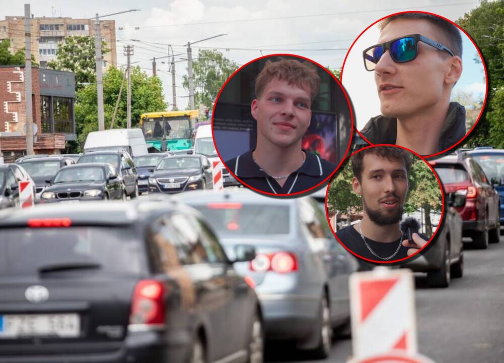 Nesibaigiantys remontai ir automobilių spūstys: ką mano kauniečiai