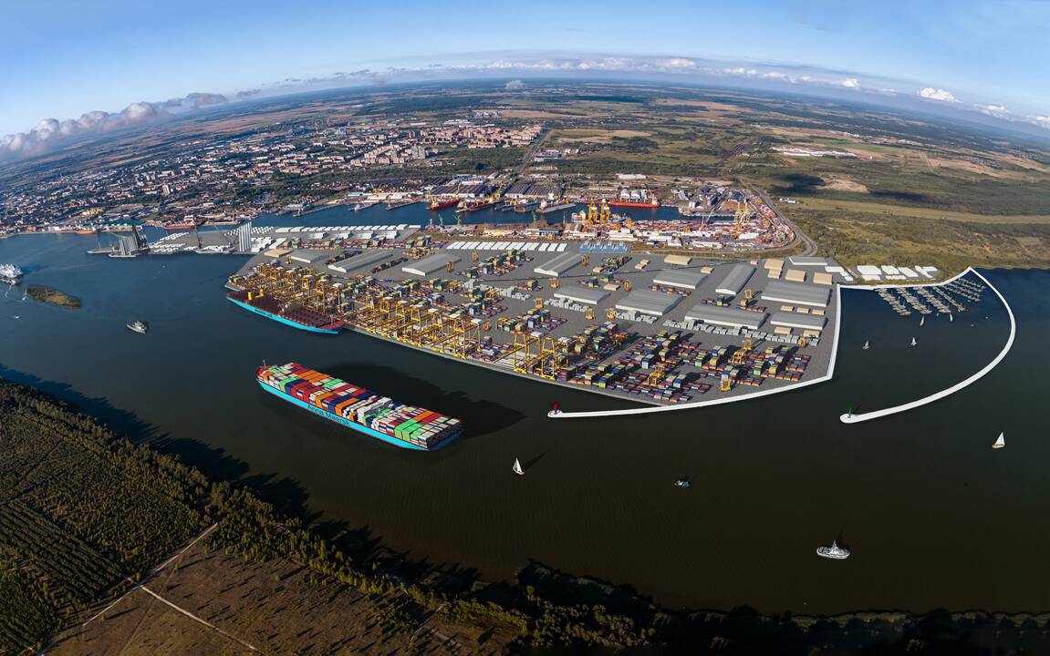 Planai: rangovai turi suprojektuoti ne mažesnį nei 200 m pločio įplaukimo kanalą, laivų apsisukimo ratą, ne mažesnę kaip 1,3 km ilgio krantinę.