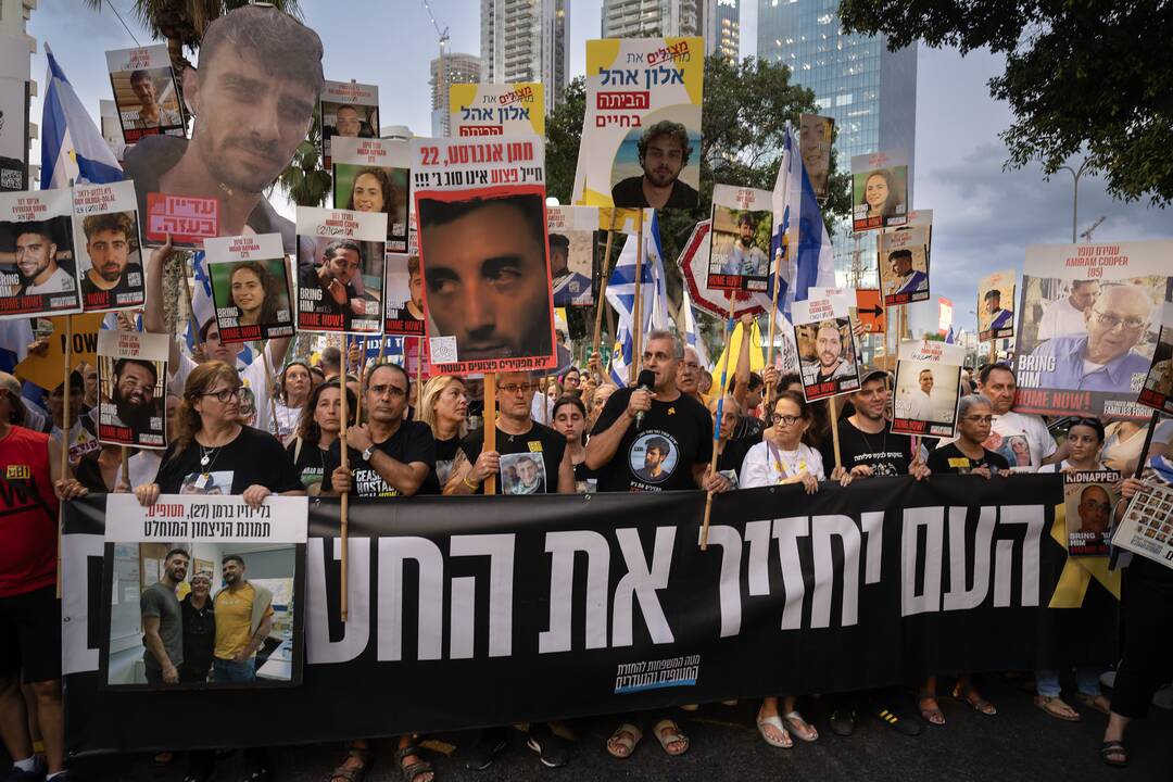 Per protestus Izraelyje sulaikyta daigiau kaip 30 žmonių
