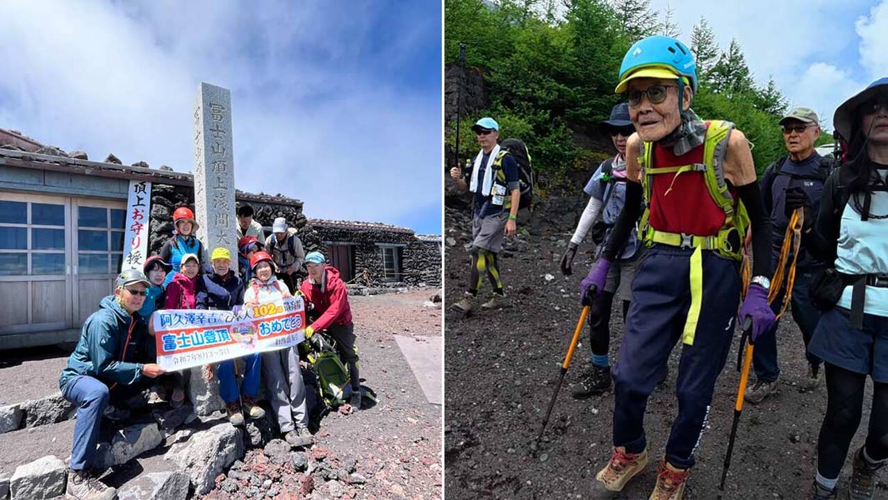 Rekordas: 102 metų japonas įkopė į Fudzijamą