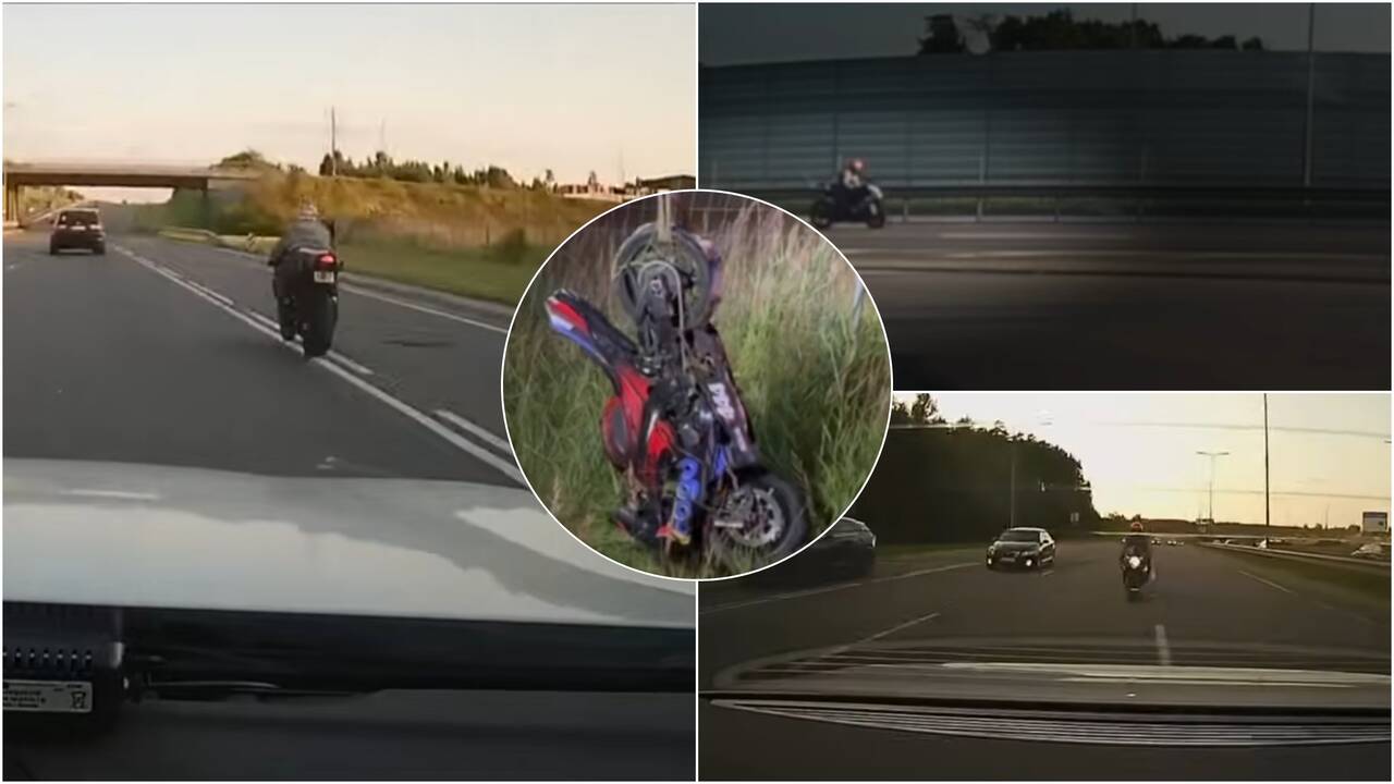 Lyg veiksmo filme: vaizdo įraše – įtemptos motociklo gaudynės