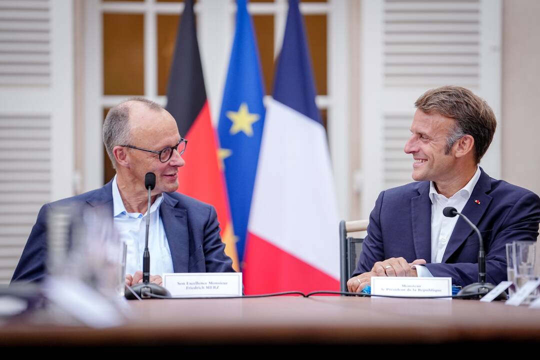  Friedrichas Merzas ir Emmanuelis Macronas