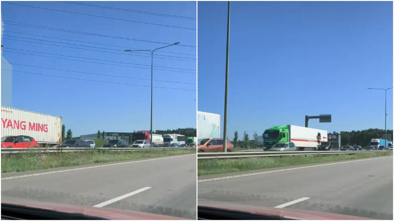 Prieš ilgąjį savaitgalį – didžiulės spūstys automagistralėje A1