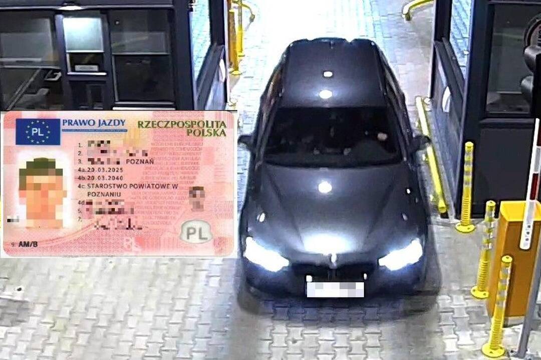 VSAT: sulaikytas Lenkijos pilietis, kaip įtariama, pateikęs suklastotą vairuotojo pažymėjimą