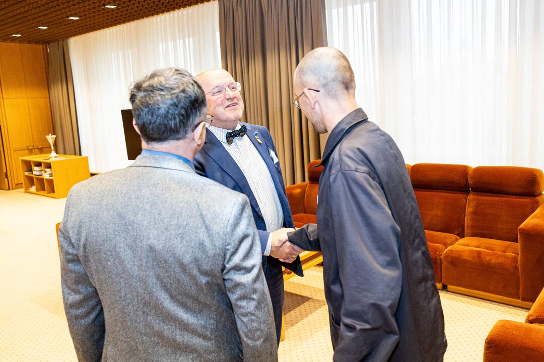 Juozas Olekas susitiko su Siarhejumi Sparyšu ir Baltarusijos opozicija