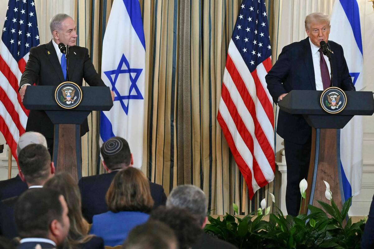 Benjaminas Netanyahu ir Donaldas Trumpas