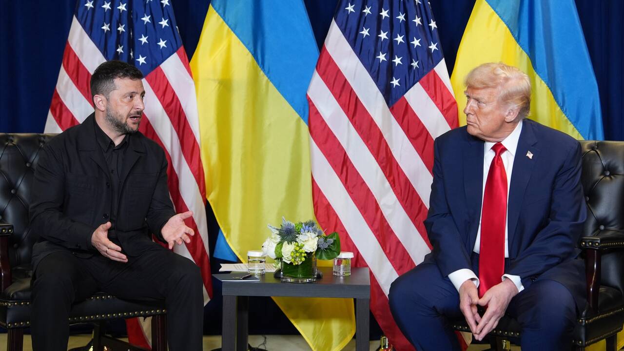Volodymyras Zelenskis ir Donaldas Trumpas