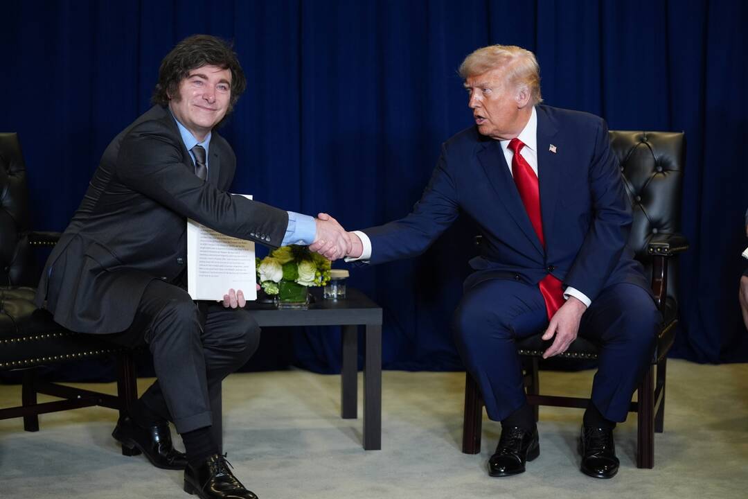  Javieras Milei ir Donaldas Trumpas