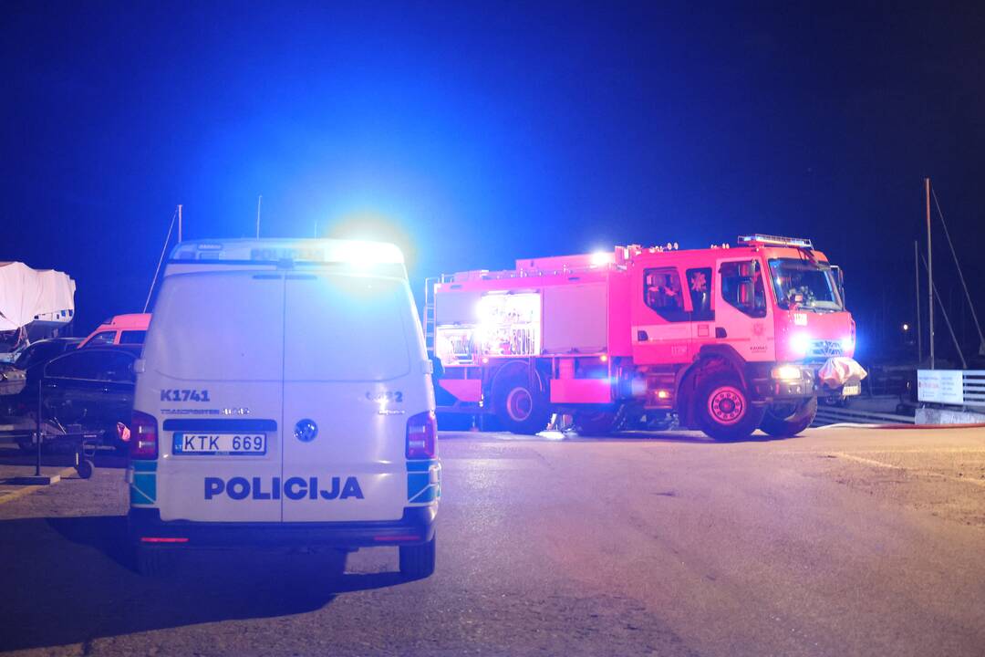 Didelis gaisras Jachtklube
