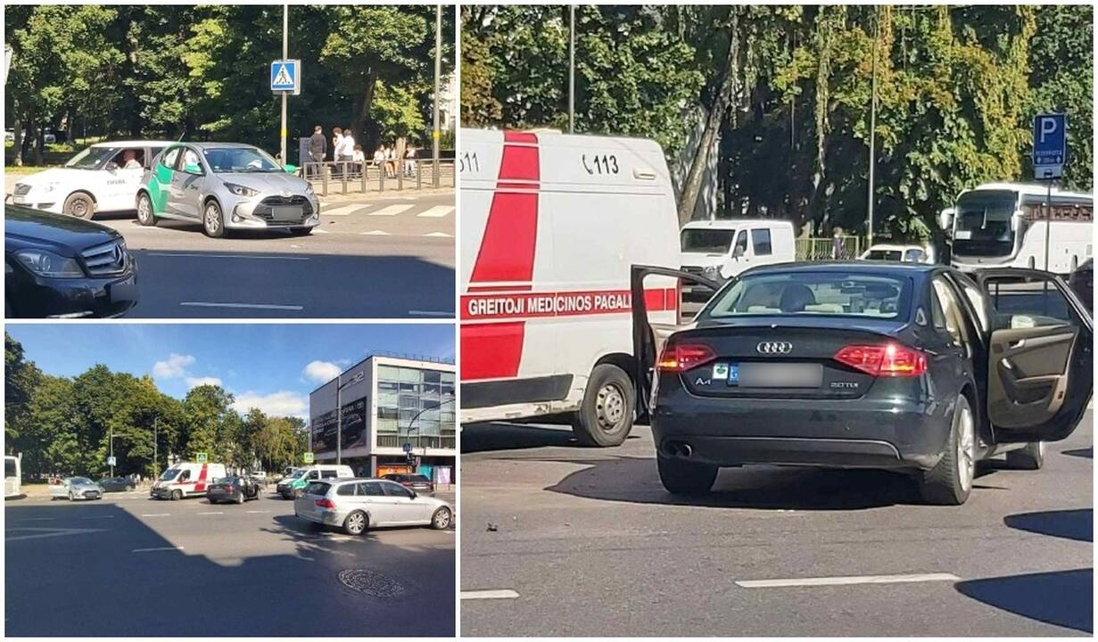 Vytauto prospekte – dviejų automobilių susidūrimas 