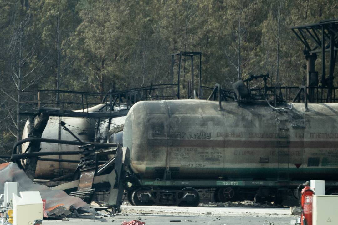 Para po gaisro dujų stotyje: nauji vaizdai iš drono
