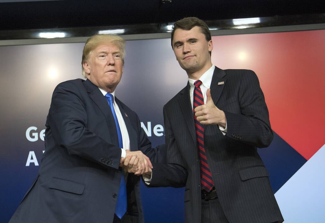 Donaldas Trumpas ir Charlie Kirkas