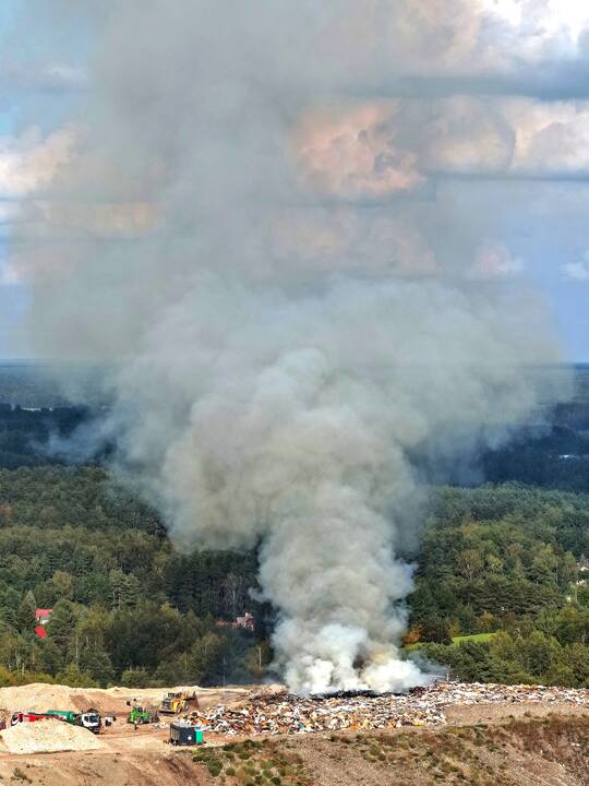 Gaisras Lapių sąvartyne
