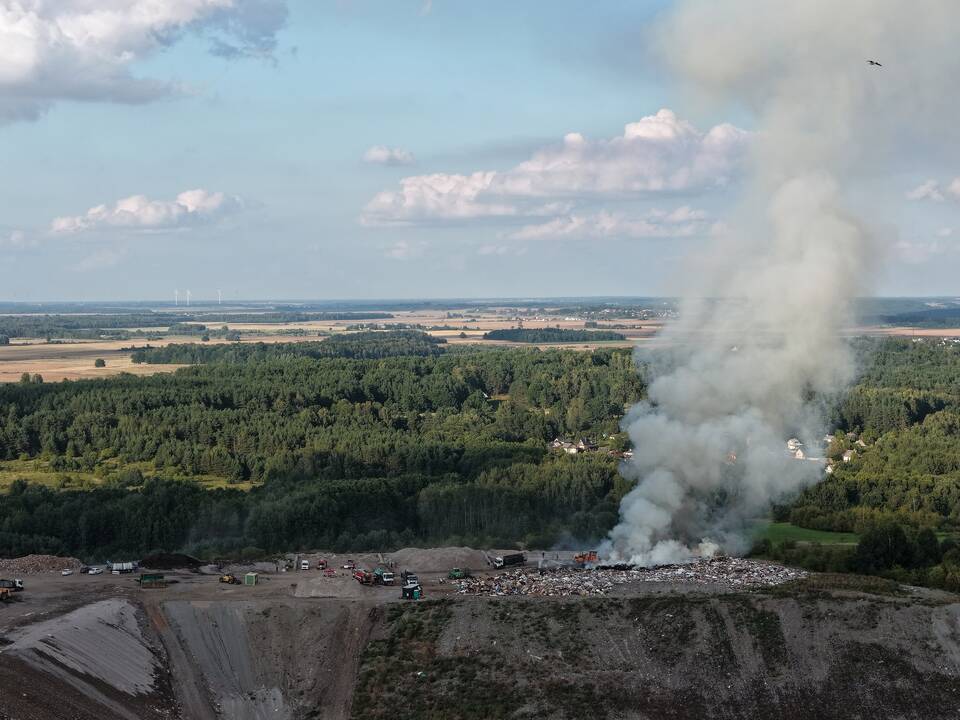 Gaisras Lapių sąvartyne