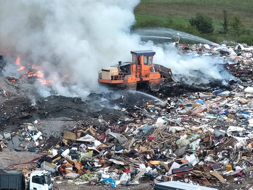 Gaisras Lapių sąvartyne
