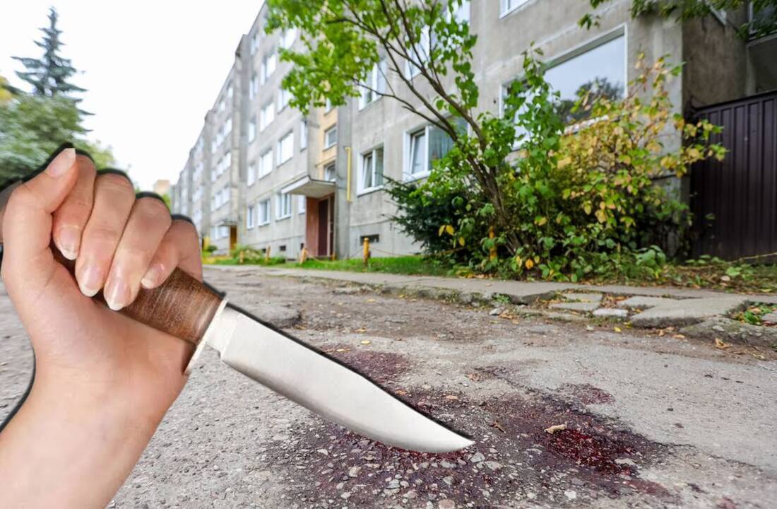 Sostinėje – kruvinas incidentas: moteris peiliu puolė vyrą