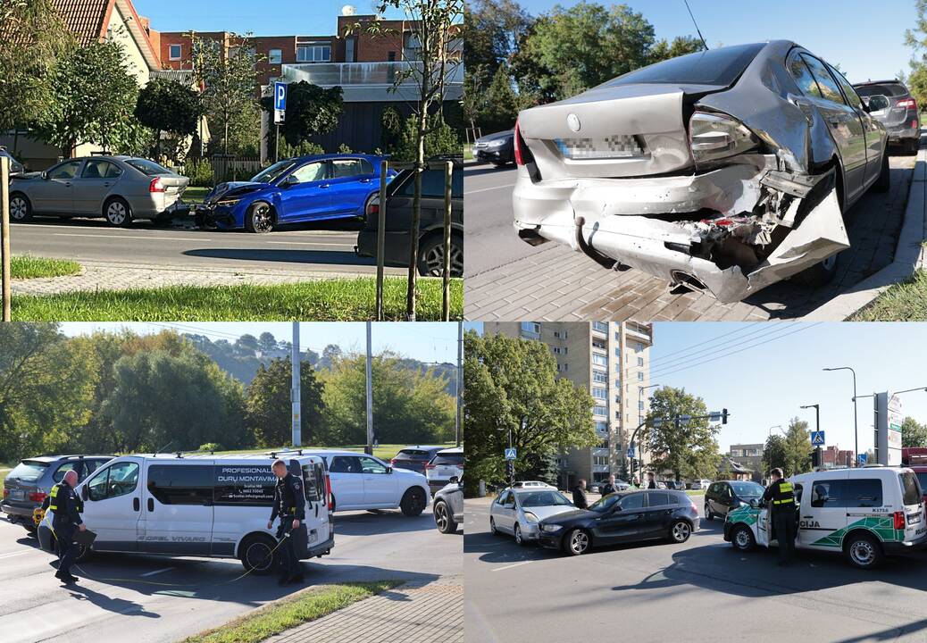 Kaune pasipylė avarijos