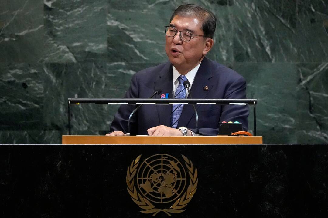 Japonijos premjeras: Palestinos valstybės pripažinimas Tokijui yra laiko klausimas