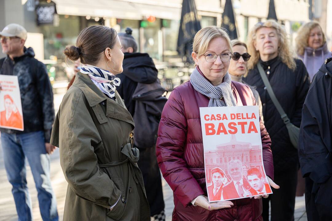 Protesto akcija Kaune prieš I. Adomavičiaus paskyrimą kultūros ministru