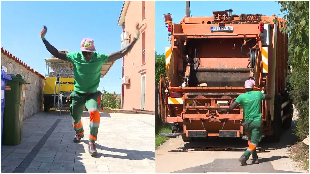 Šiukšlių surinkėjas atrado, kas jam pagerina dieną