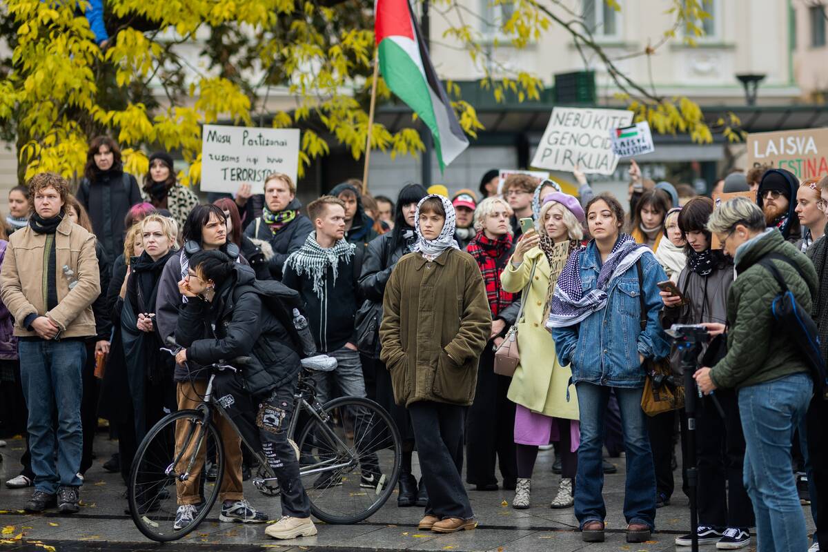 Vilniuje vyko protestas „2 metai genocido: užtenka tylėti!“