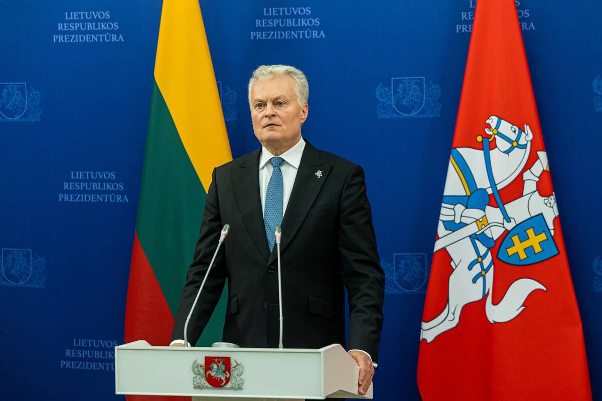 Prezidento spaudos konferencija po pasitarimo dėl Baltarusijos veiksmų