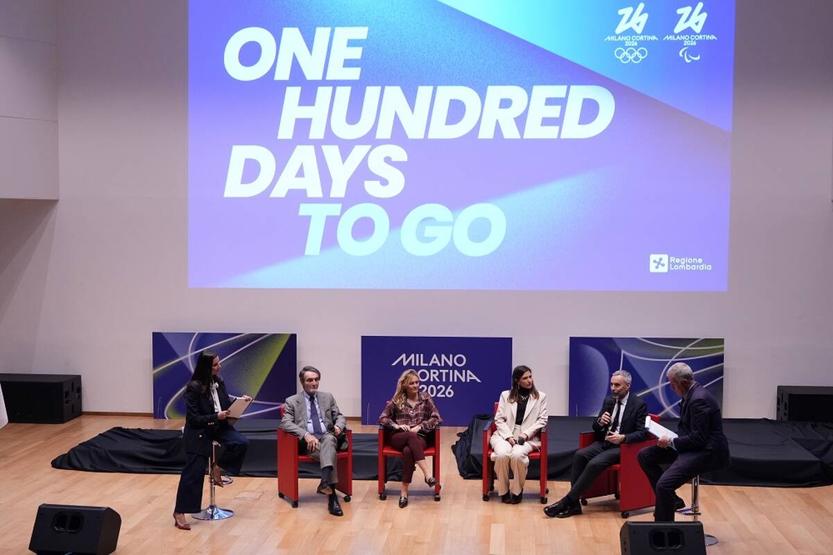 Italijoje įvyko renginys, skirtas paminėti 100 dienų iki žiemos olimpinių žaidynių