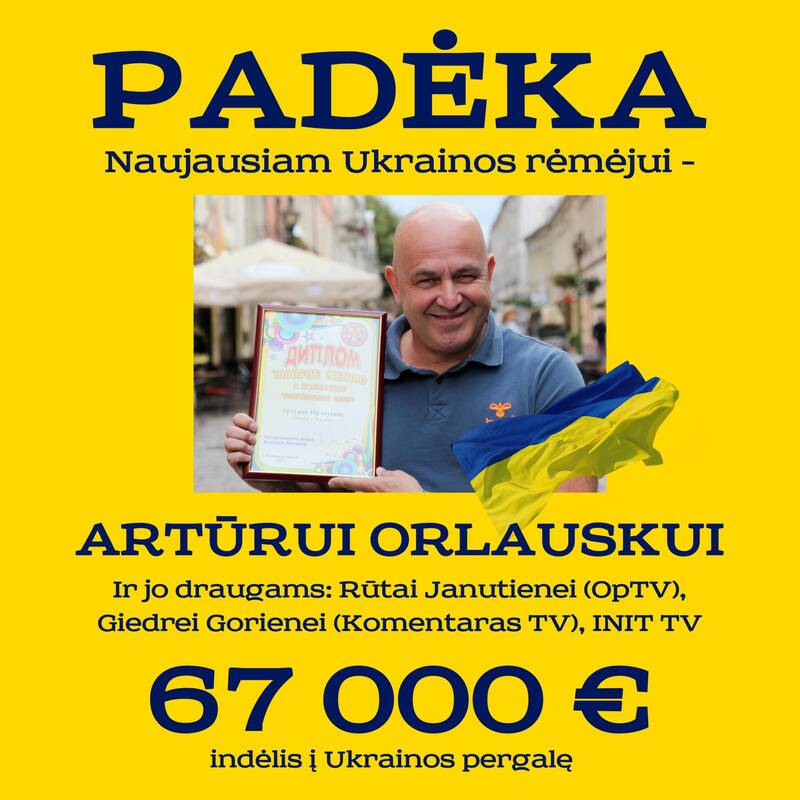 Po Orlausko pralaimėjimo teisme – „Blue/Yellow“ padėka: kokios naujienos!