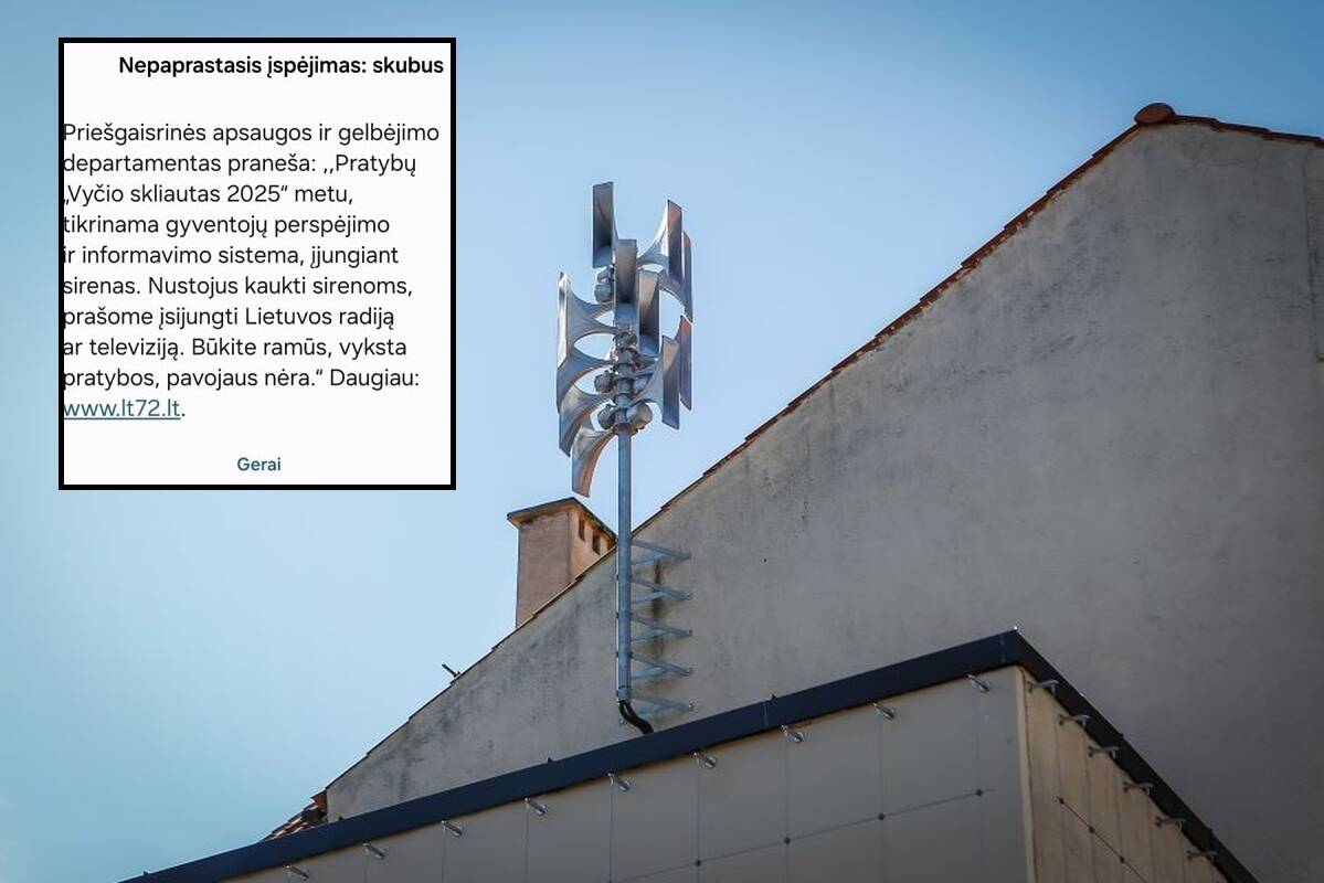 Lietuvoje kaukė sirenos: pranešimus gavo ne visi