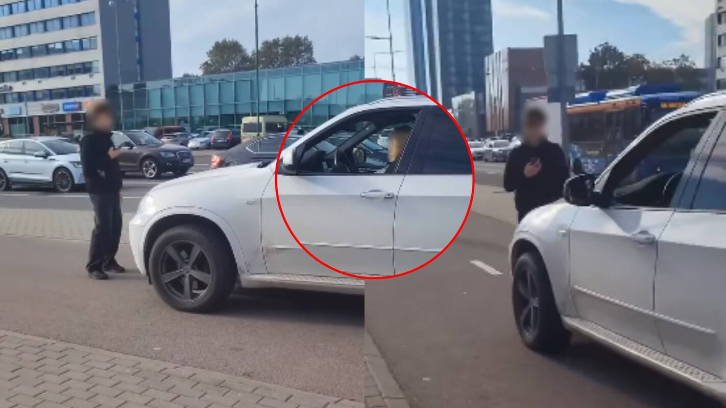 Jaunimas ėmė auklėti vairuotojus: pėsčiųjų take BMW – ne vieta