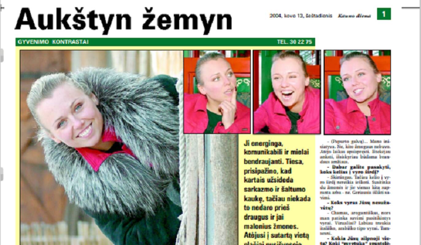 Inkognito: visi žino, kad D. Sėlėnis nemėgsta fotografuotis, todėl jo rengtas priedas „Aukštyn žemyn“ tebūnie vizitinė kortelė.