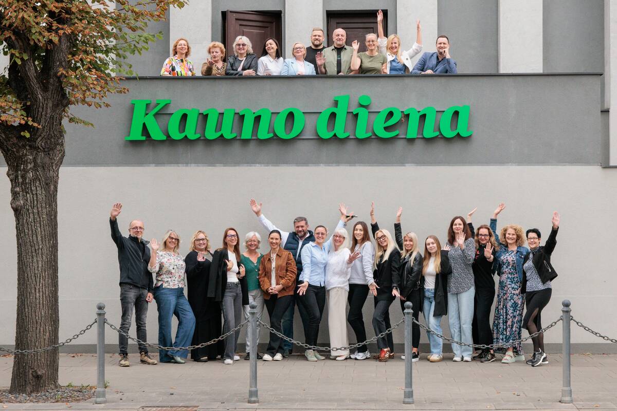 Simboliška: „Kauno diena“ sugrįžo beveik ten pat, kur buvo pirmoji dienraščio redakcija, – į pastatą šalia Gedimino ir K. Donelaičio gatvių sankryžos.