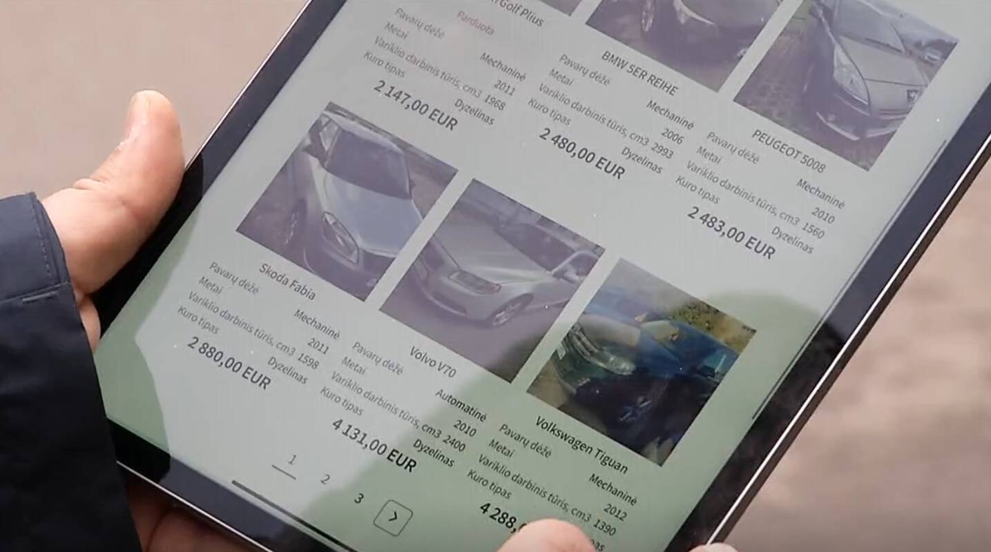 VMI automobilių internetinė parduotuvė sulaukė nemenko susidomėjimo