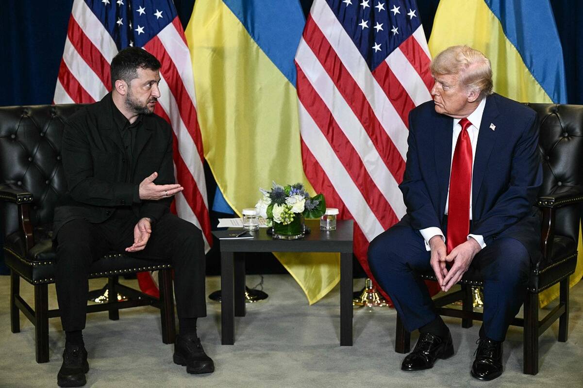 Volodymyras Zelenskis ir Donaldas Trumpas
