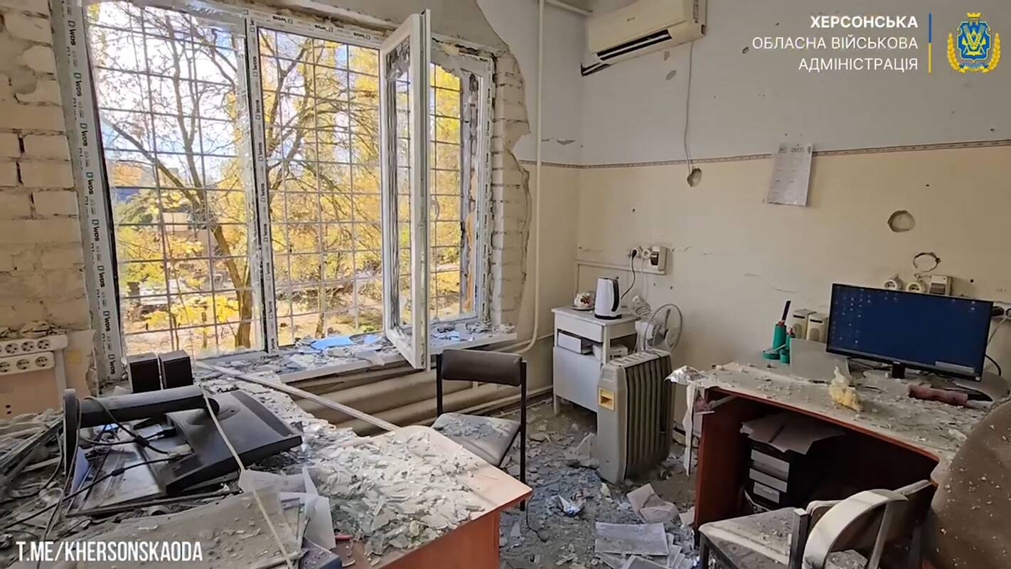 Ligoninės apšaudymas Chersone: nukentėjo devyni žmonės, tarp jų – keturi vaikai