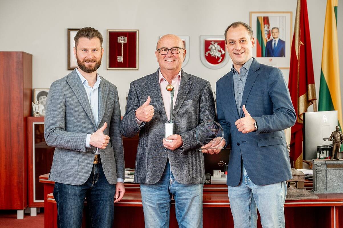 Iš kairės: Andrius Palionis, Visvaldas Matijošaitis ir Mantas Jurgutis