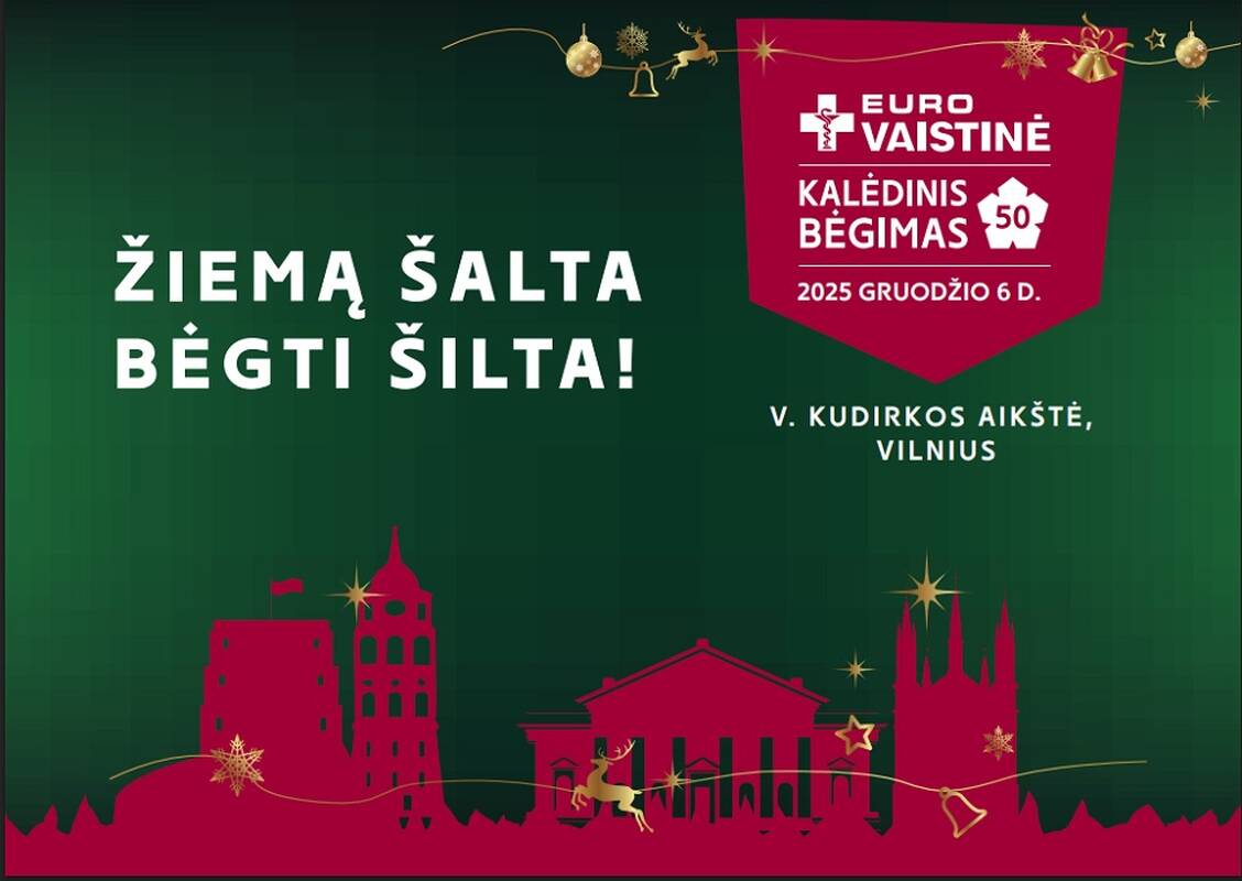 „Eurovaistinės“ kalėdinis bėgimas sugrįžta į Vilniaus gatves: kviečiame dalyvauti!