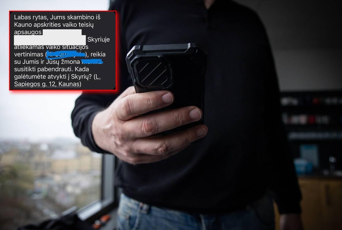 Susirašinėjimas su vaiko teisių apsaugos tarnyba.