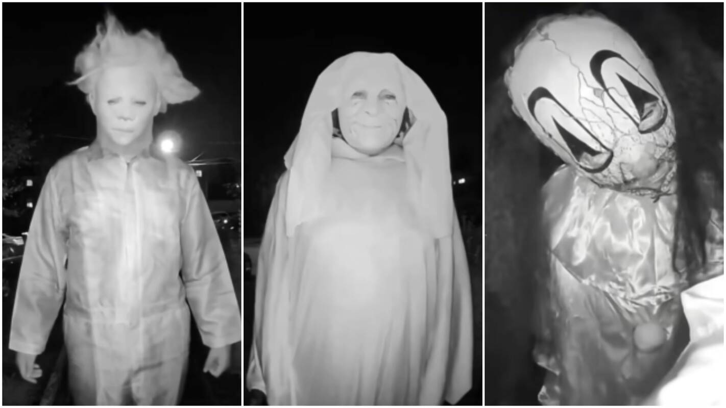 Kaip siaubo filme: kaukėta trijulė baugino namo gyventojus