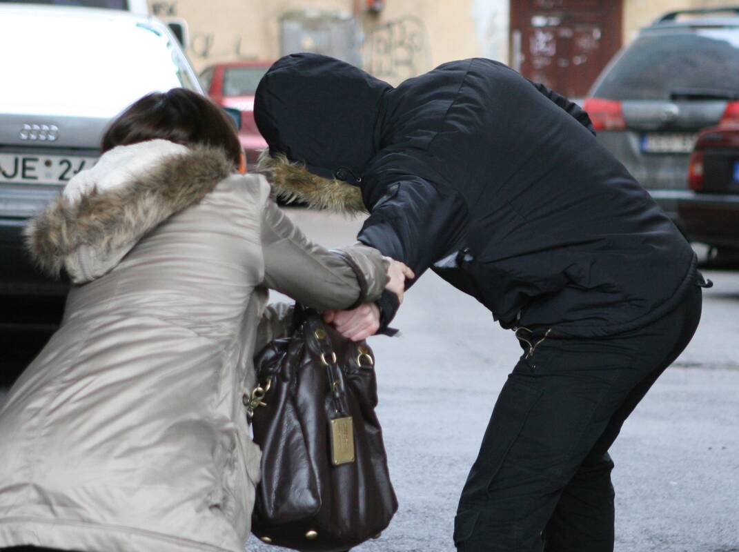 Taikinys: nusikaltėliai stebi moteris ir dažniausiai taikosi pagriebti rankines.