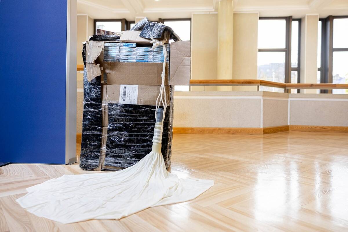 Vyriausybės spaudos konferencija apie į Lietuvą meteorologiniais balionais gabentą kontrabandą