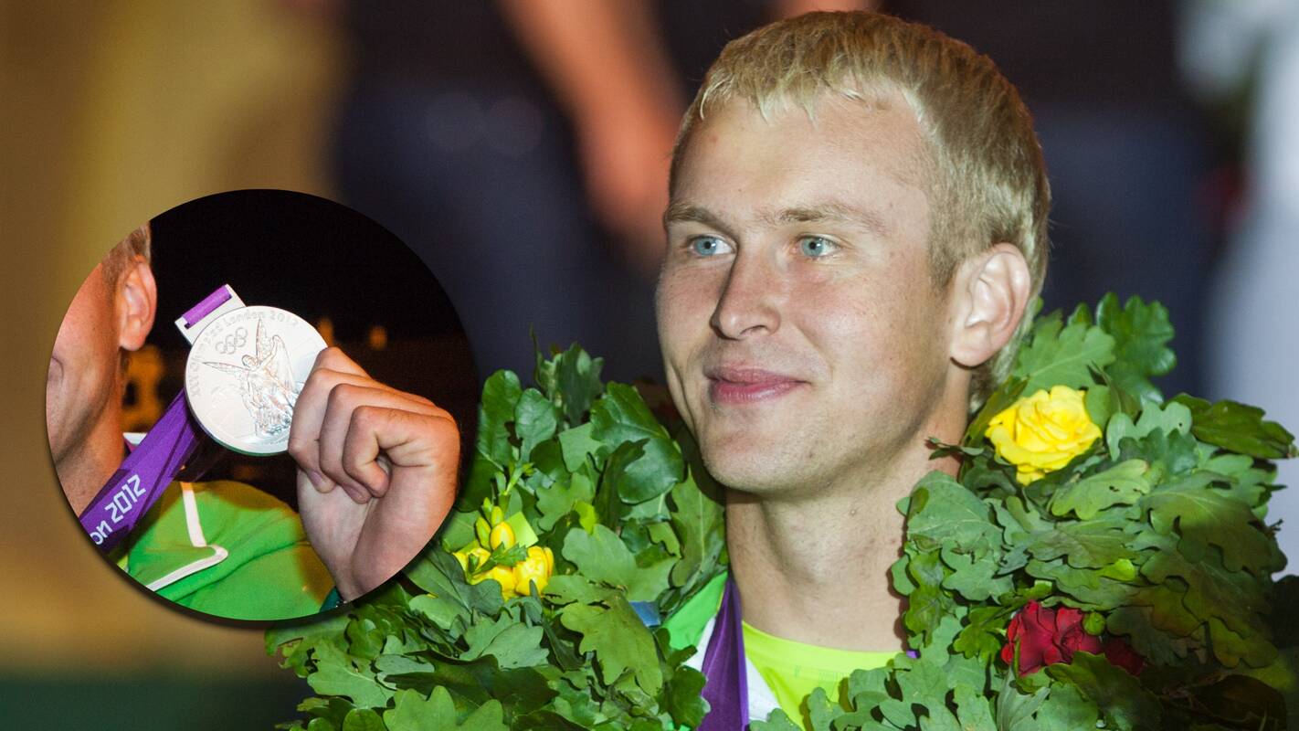 Jevgenijus Šuklinas olimpinių žaidynių medalininkų pagerbimo ceremonijoje.