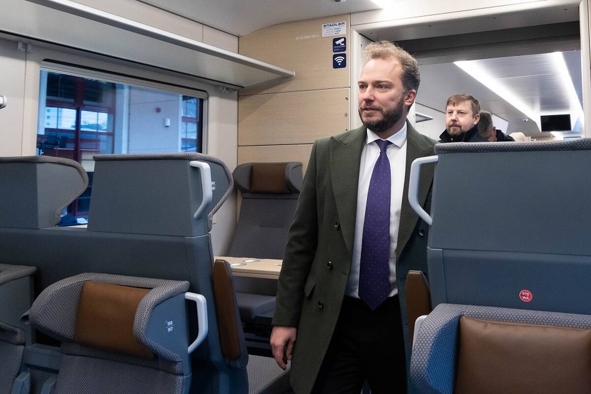 Naujojo elektrinio „Stadler“ traukinio pristatymas