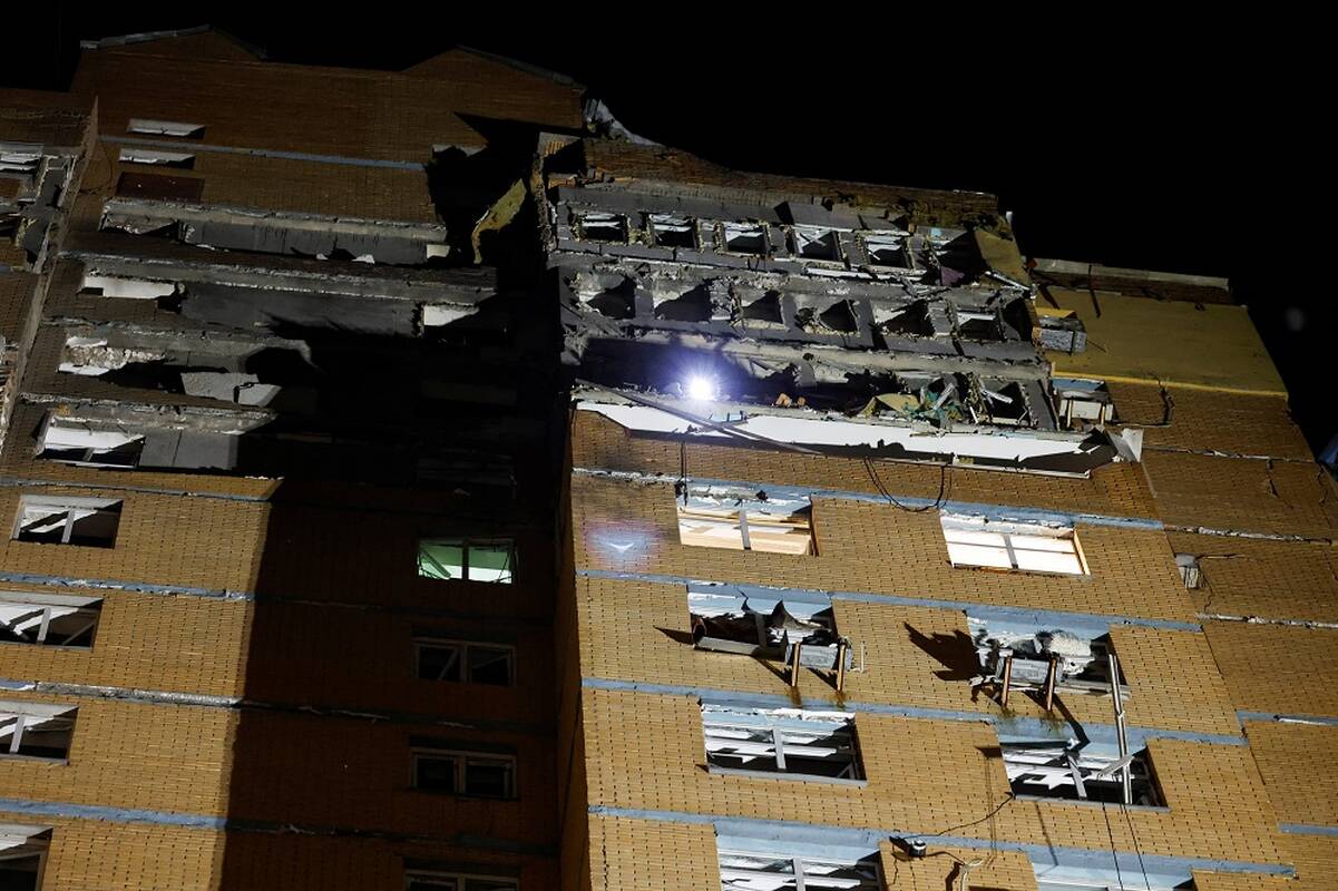 Per masinį Rusijos išpuolį Kyjive žuvo vienas žmogus, penkiolika sužeista