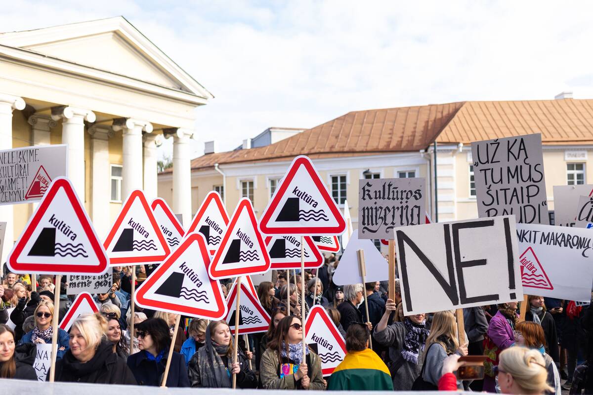 „Kokios valstybės mes norime?“: kultūros bendruomenė rengia mitingą Vilniuje