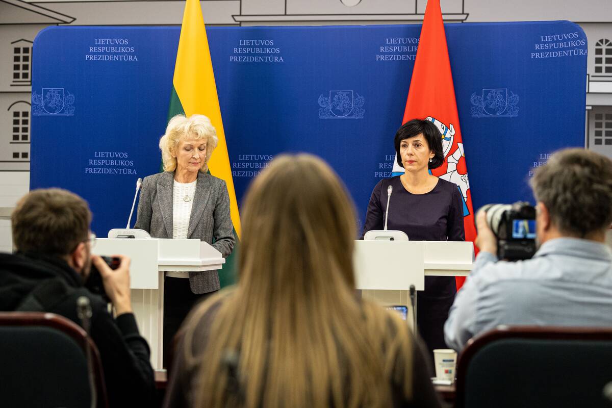 Nausėda susitiko su kandidate į kultūros ministrus Aleknavičiene