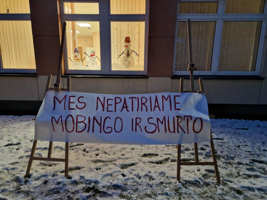 Piketas prie Klaipėdos darželio-lopšelio „Ąžuoliukas“