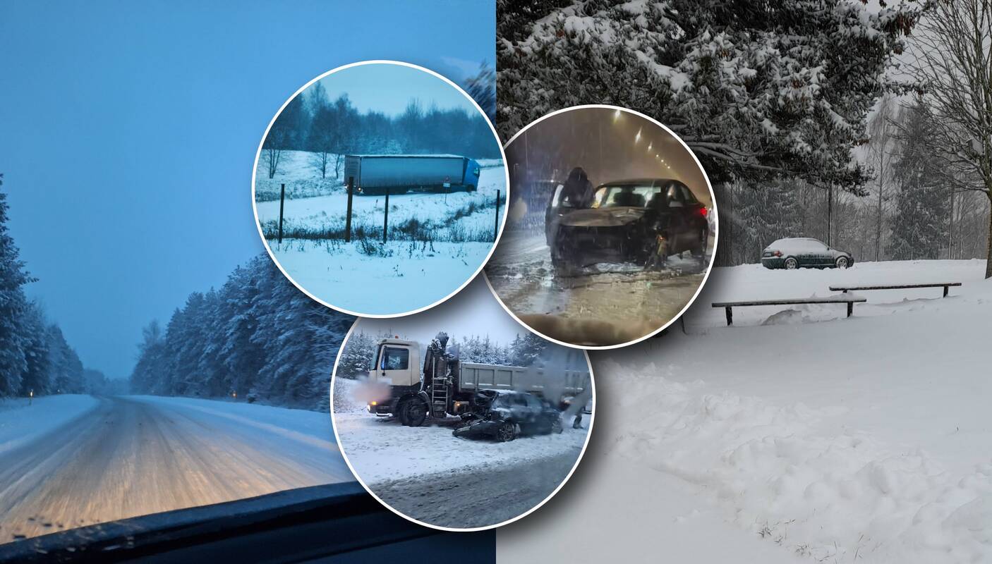 Sniego spąstuose: kai kuriuose šalies regionuose padaugėjo gaisrų ir avarijų