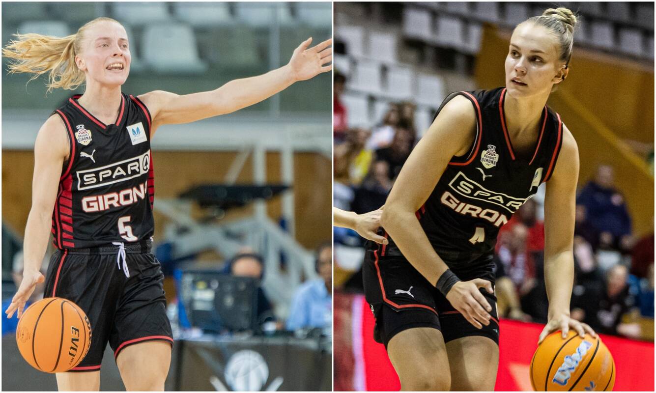 Bendražygės: K. Holm (kairėje) ir J. Jocytė atstovauja Eurolygoje rungtyniaujančiai Žironos „Spar“ komandai.