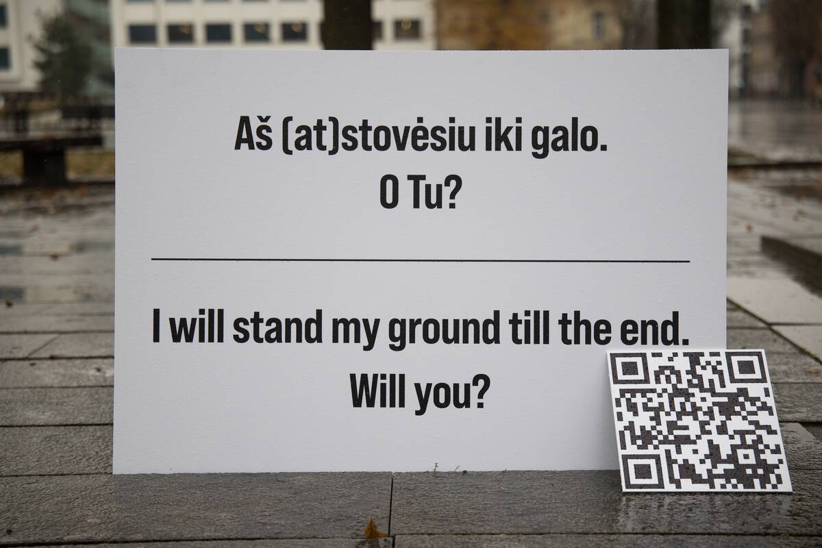 Kultūros protestas Kaune „Aš (at)stovėsiu iki galo. O Tu?“
